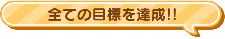 すべての目標を達成!!